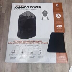 NEW Universal Black Kamado Heavy Duty Grill Cover 31x44